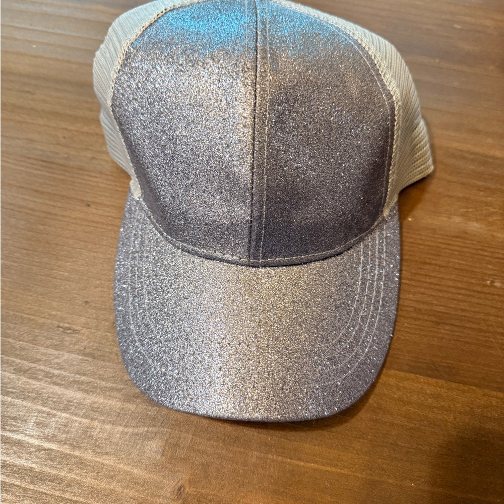 C.C Glittery Silver and Gray Cap NWT